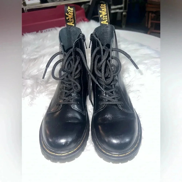 Dr. Martens Black Boot kids Size 3 - Picture 3 of 7